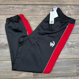 Adidas Men's Mahomes Track Pants Black Red White Logo Athletic Joggers Size XL